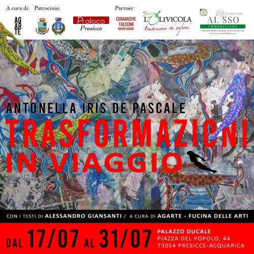 Locandina Trasformazioni in viaggio, Presicce, dal 17-07 al 31-07 (IRIS-AGARTE)